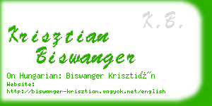 krisztian biswanger business card